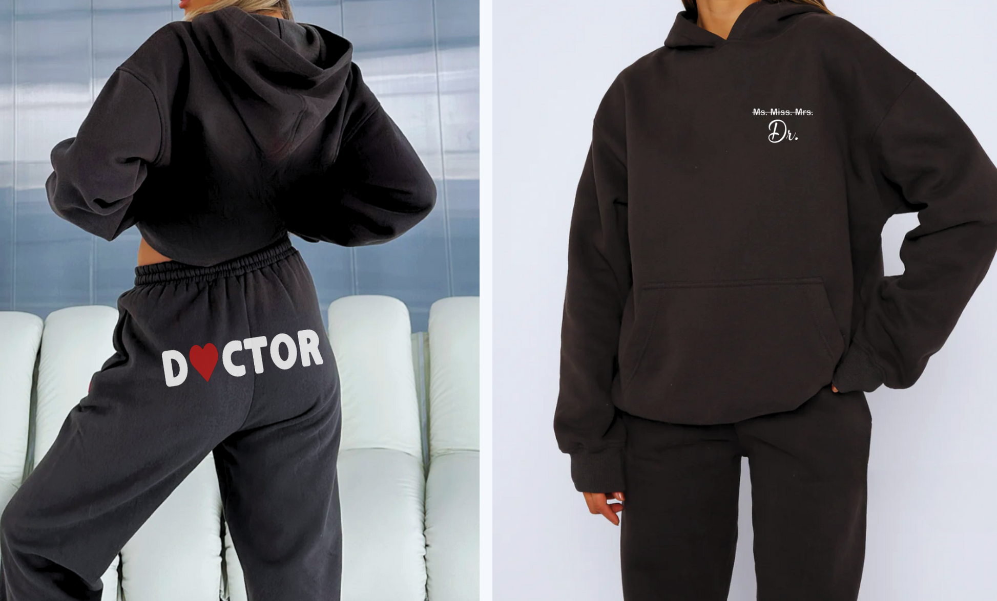 Mrs/Dr. Hooded Sweatshirt - Designs by Smiley