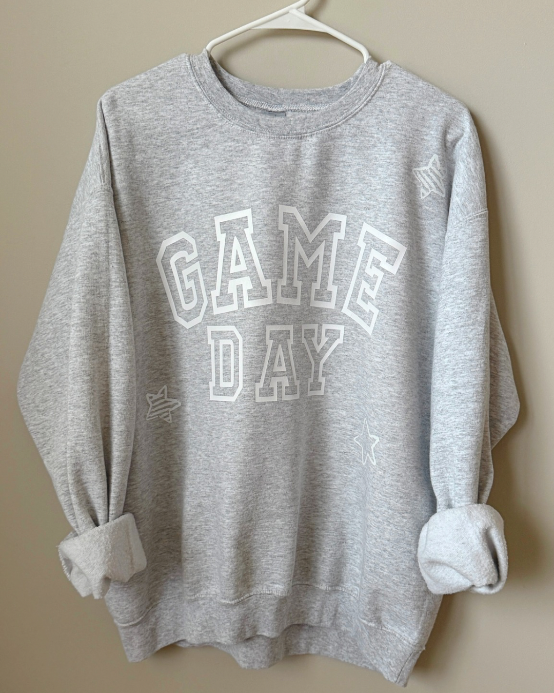 Game Day w Stars Crewneck Sweatshirt - Designs by Smiley