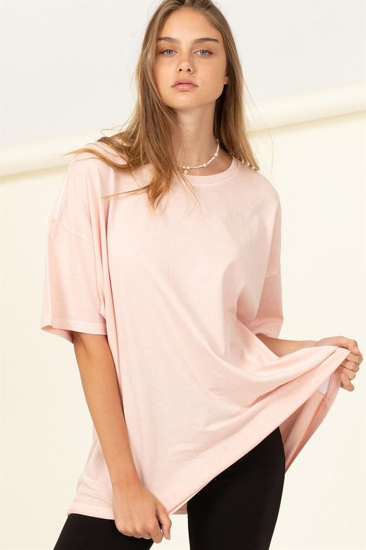 Solid Color Oversized T-Shirt