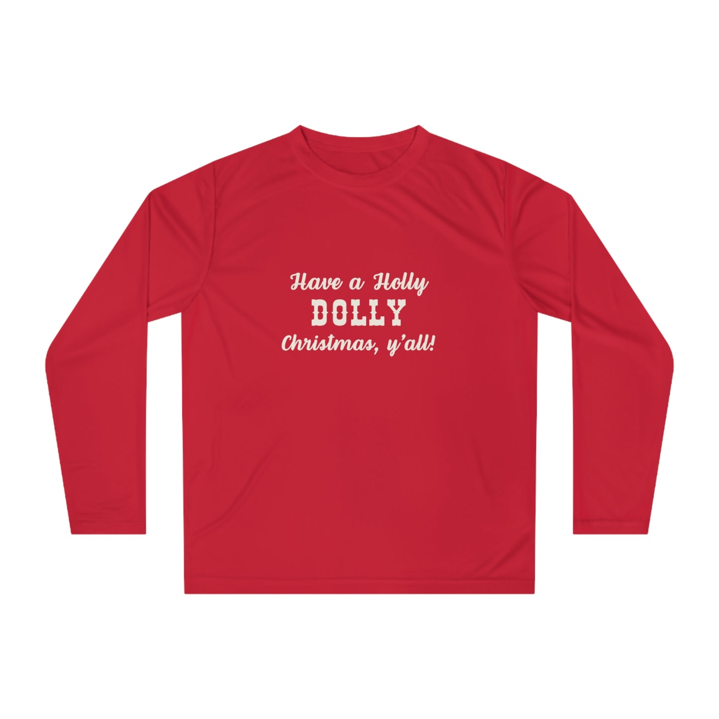 Red 'Holly Dolly Christmas' Performance Long Sleeve T-Shirt