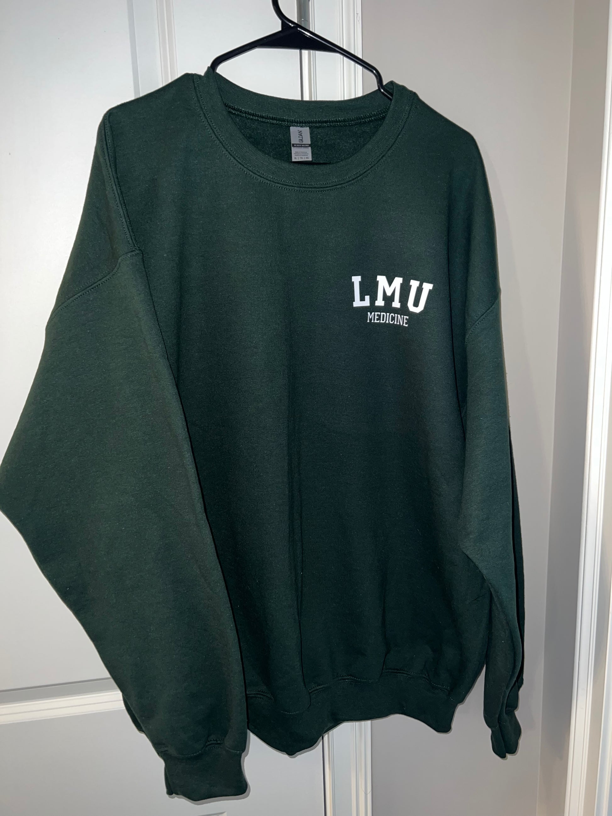 Varsity Font Custom School Logo Crewneck - Small Left Chest - Designs by Smiley