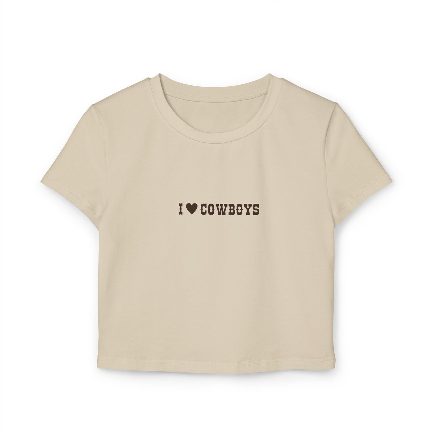 I Love Cowboys Women’s Baby Tee - Designs by Smiley