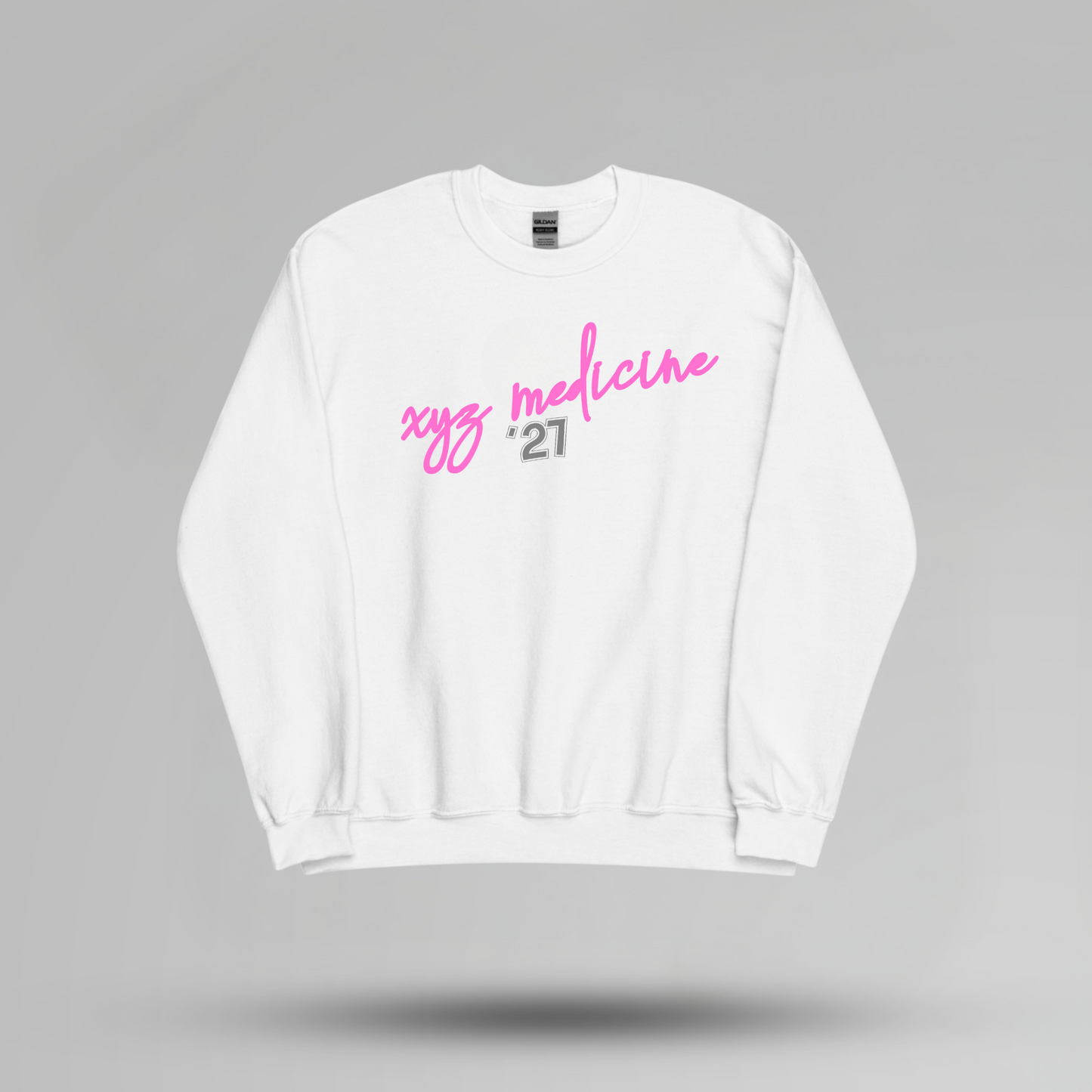 Retro Inspired Custom School Name Crewneck