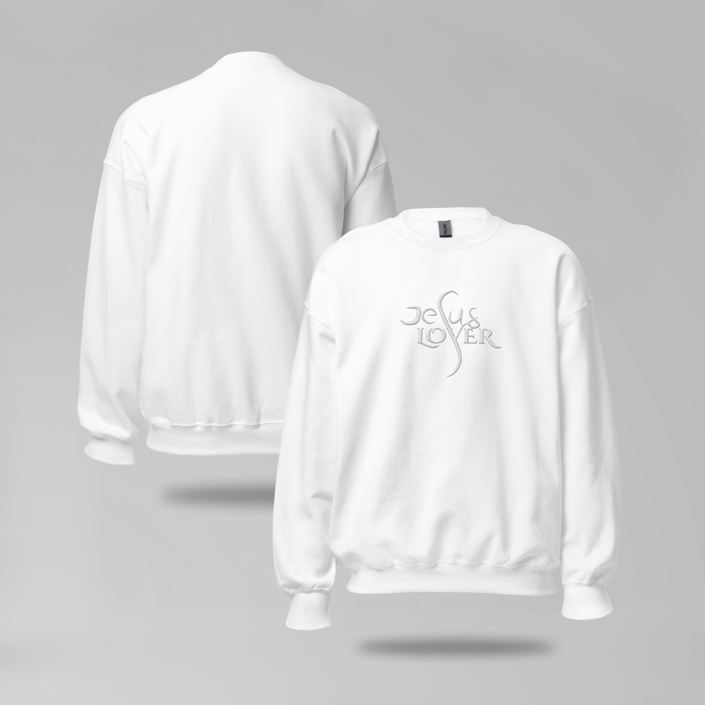 Jesus Lover Embroidered Crewneck Sweatshirt