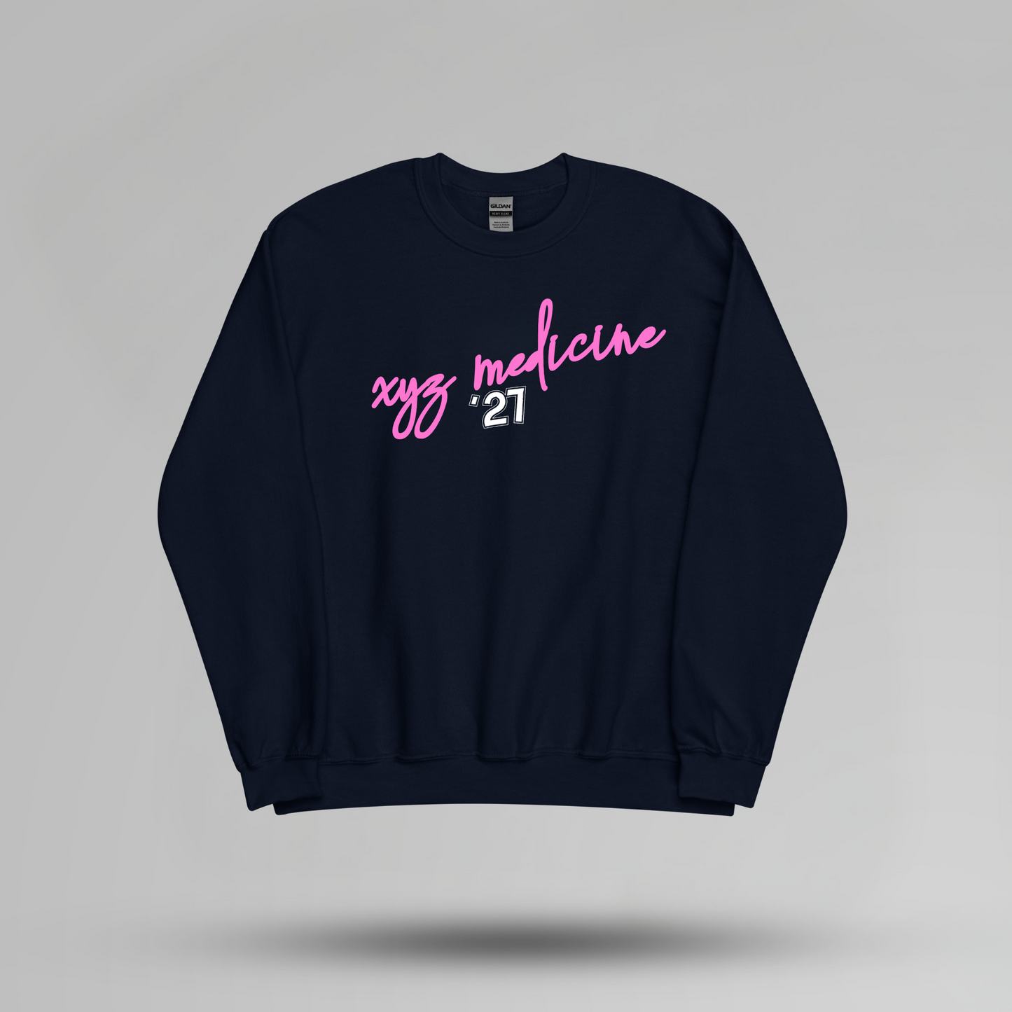 Retro Inspired Custom School Name Crewneck