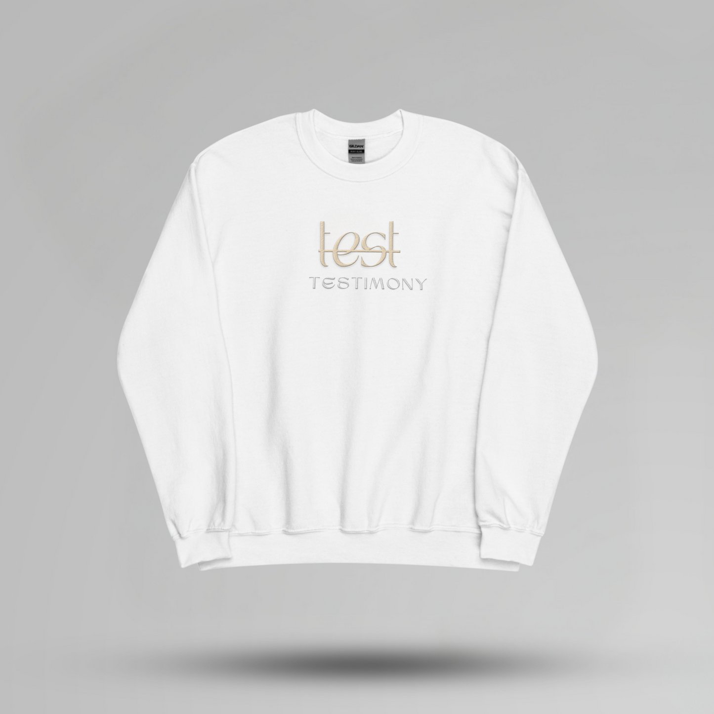 Test-imony Embroidered Crewneck Sweatshirt - Designs by Smiley