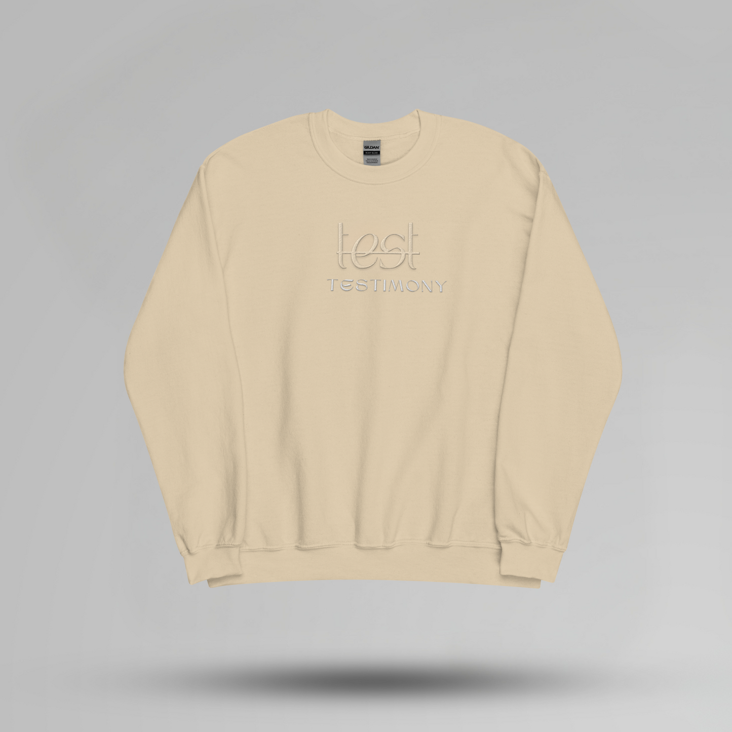 Test-imony Embroidered Crewneck Sweatshirt - Designs by Smiley