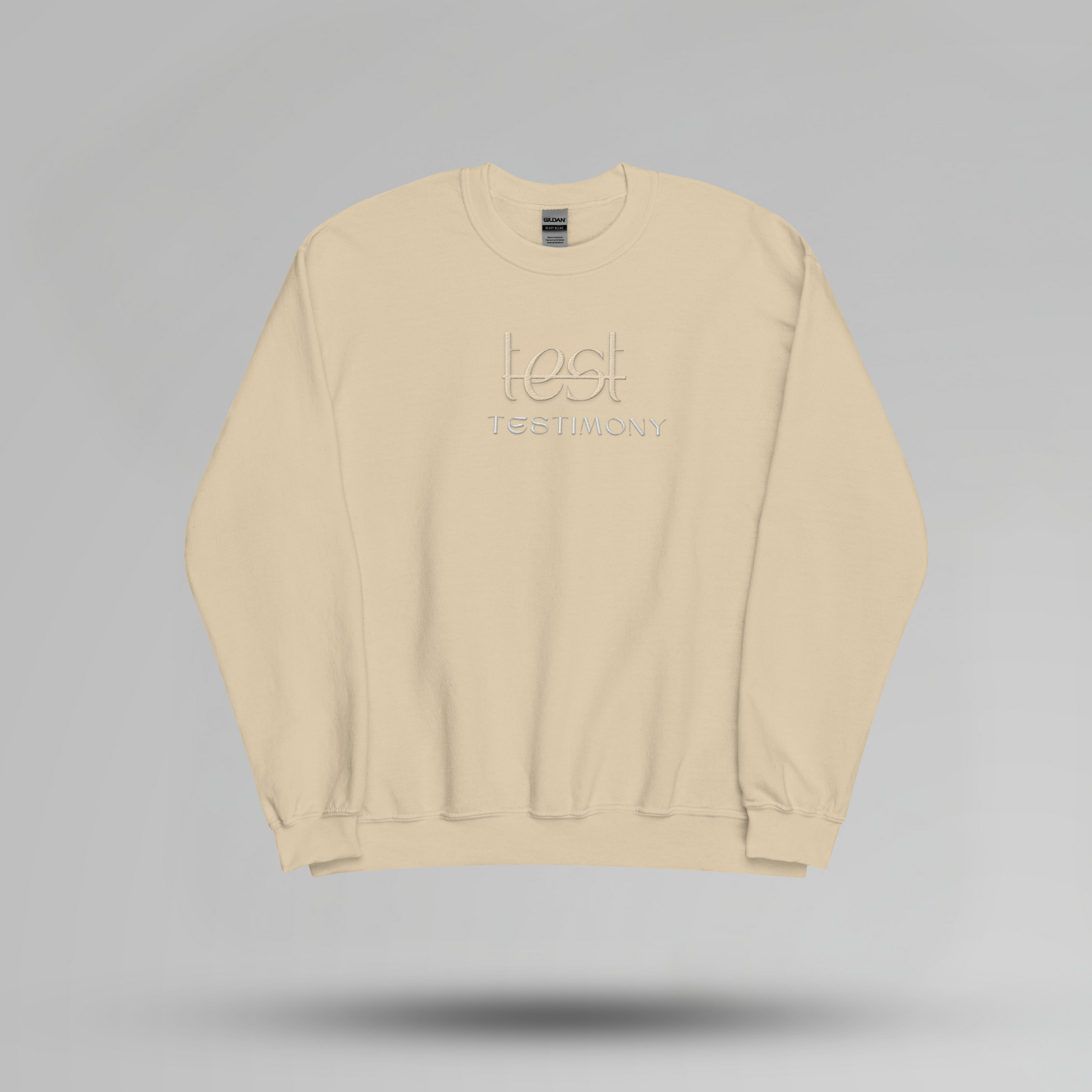 Test-imony Embroidered Crewneck Sweatshirt - Designs by Smiley