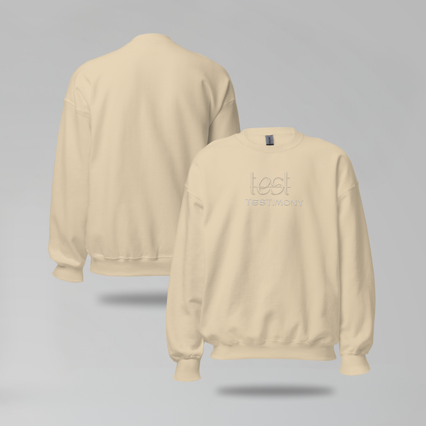 Test-imony Embroidered Crewneck Sweatshirt - Designs by Smiley