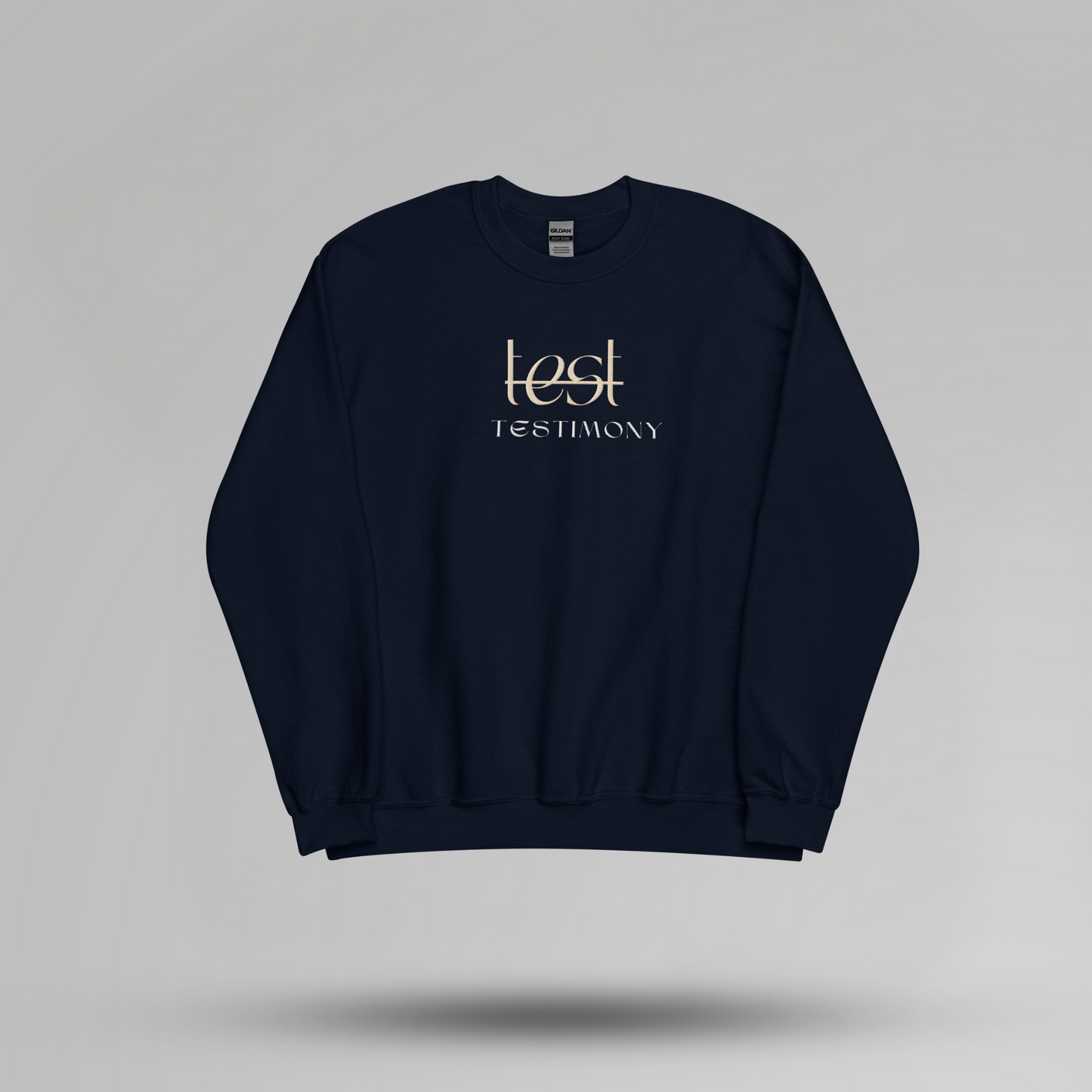 Test-imony Embroidered Crewneck Sweatshirt - Designs by Smiley