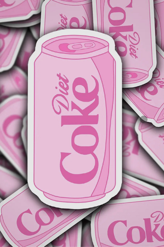 Pink Diet Cola Obsessed Waterproof Vinyl Sticker - Designs by Smiley