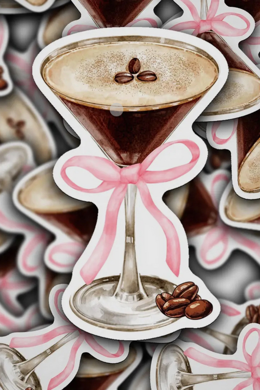 Espresso Martini Lover Waterproof Vinyl Sticker - Designs by Smiley