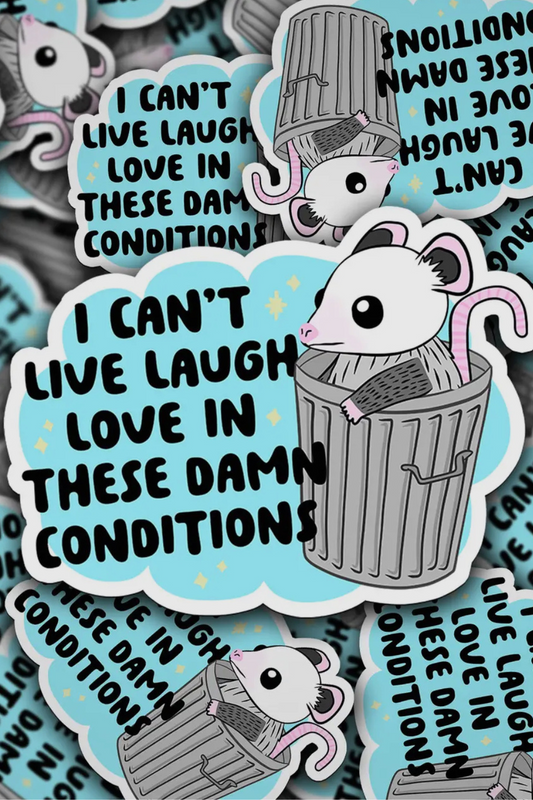 Can’t Live Laugh Love Waterproof Vinyl Sticker - Designs by Smiley