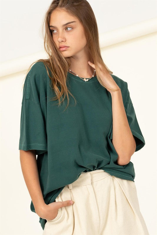 Solid Color Oversized T-Shirt