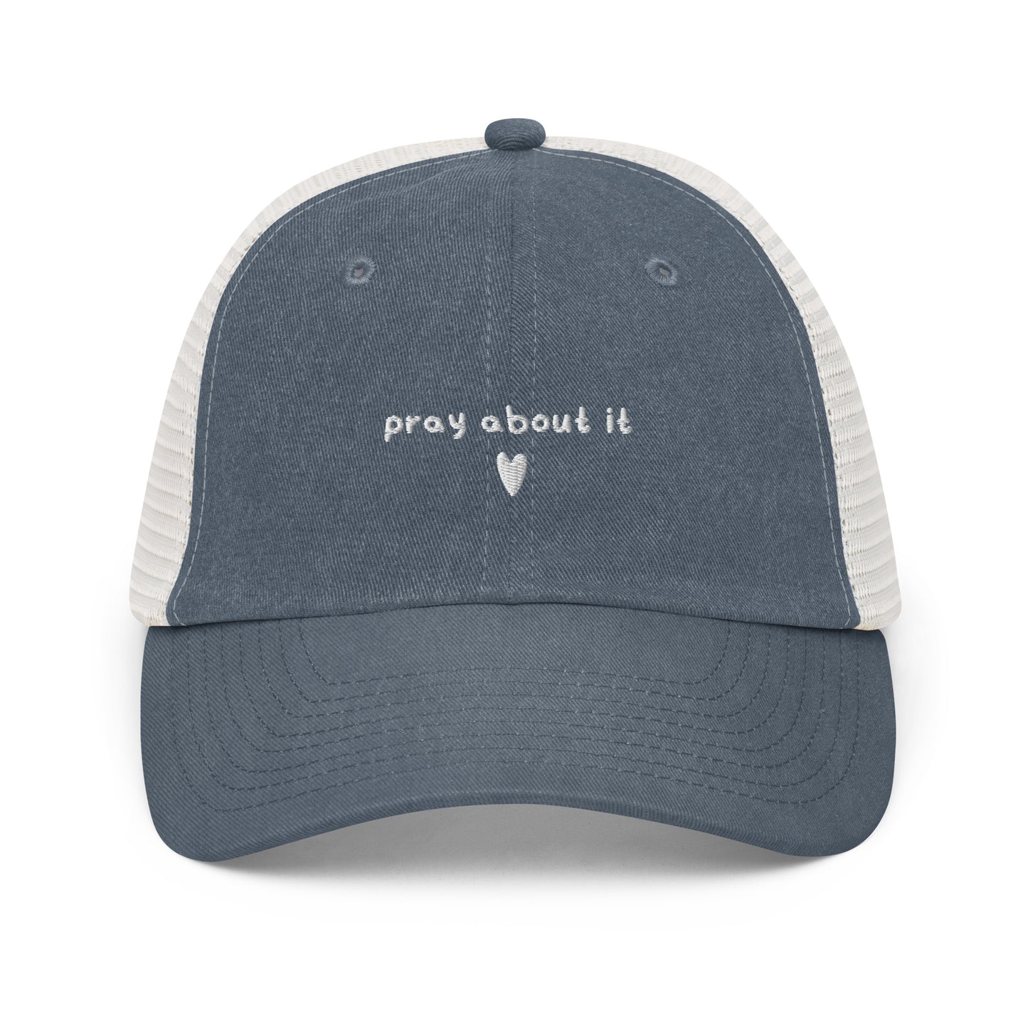Embroidered 'pray about it' Vintage Baseball Cap