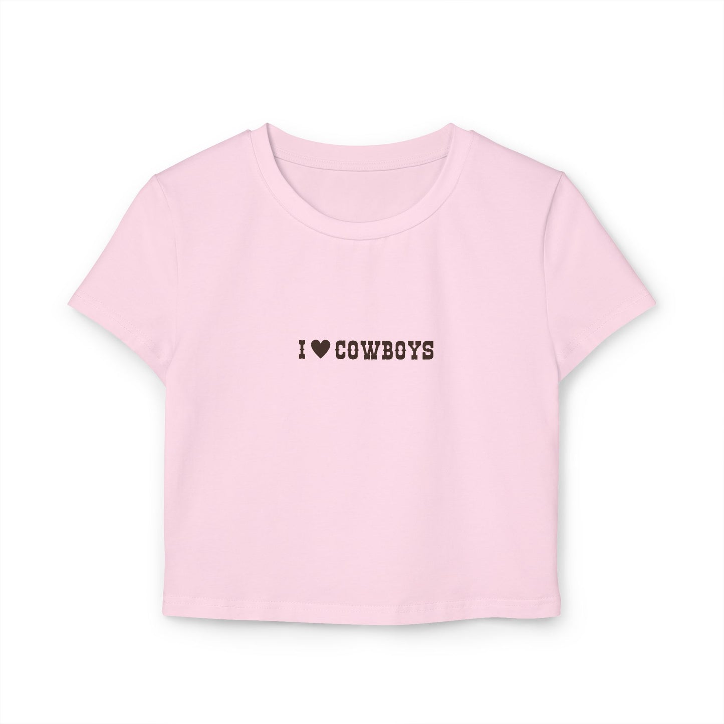 I Love Cowboys Women’s Baby Tee - Designs by Smiley