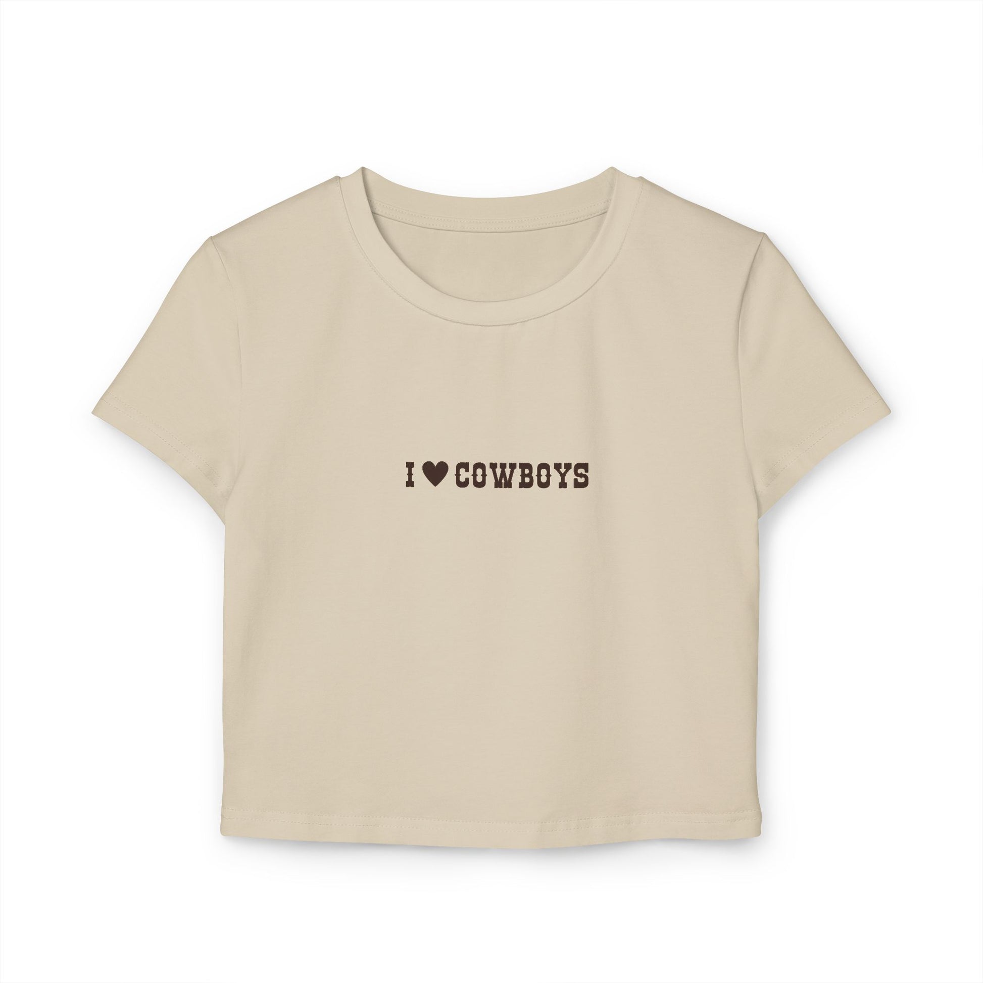 I Love Cowboys Women’s Baby Tee - Designs by Smiley
