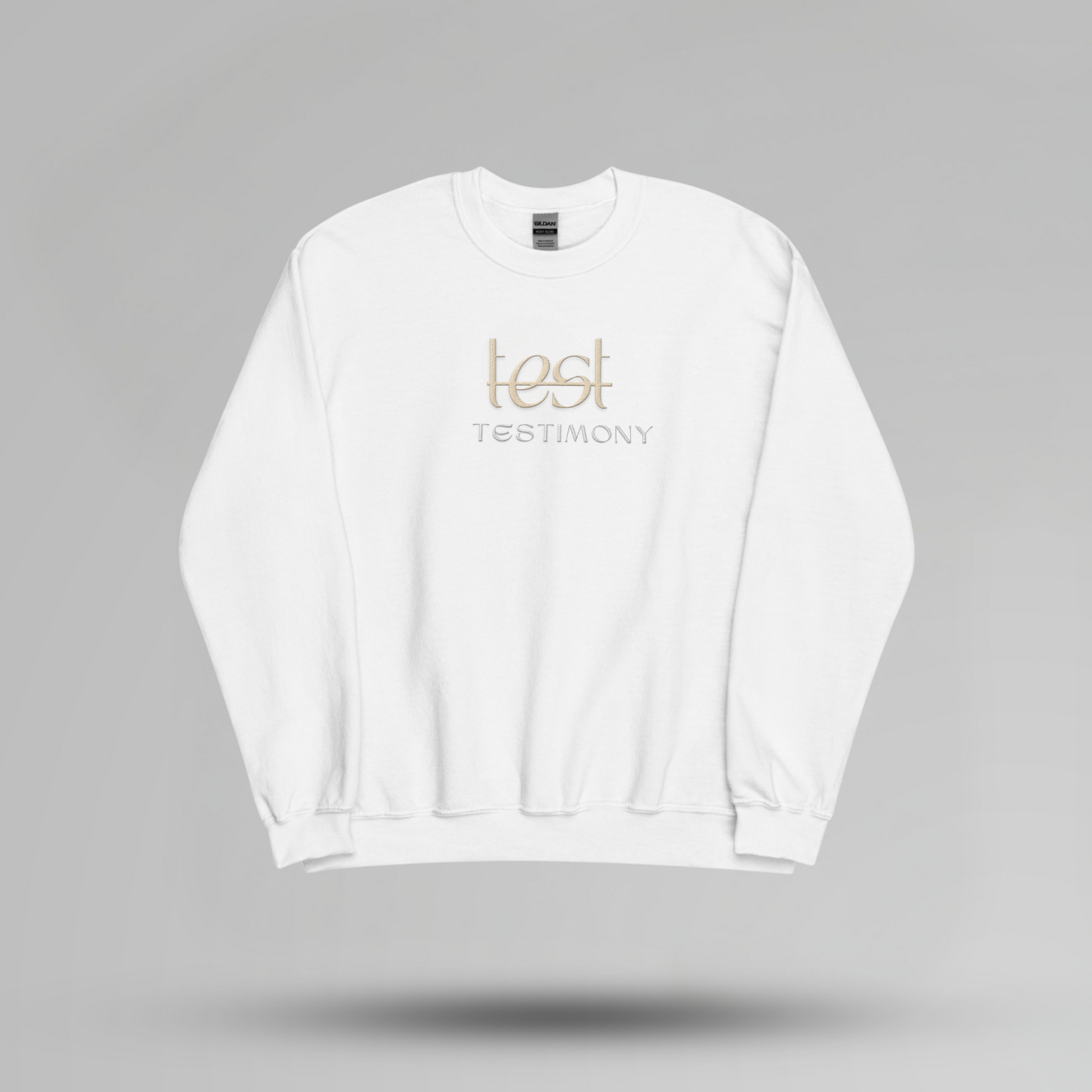 Test-imony Embroidered Crewneck Sweatshirt - Designs by Smiley
