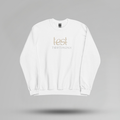 Test-imony Embroidered Crewneck Sweatshirt - Designs by Smiley