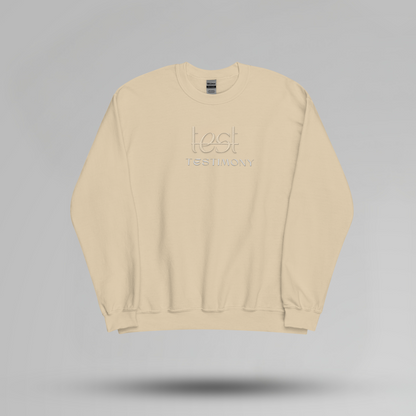 Test-imony Embroidered Crewneck Sweatshirt - Designs by Smiley