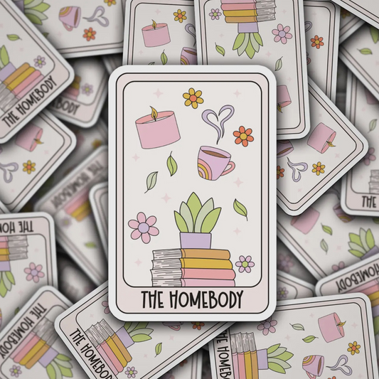 The Home Body – Cozy Girl Aesthetic Waterproof Vinyl Sticker - Designs by Smiley