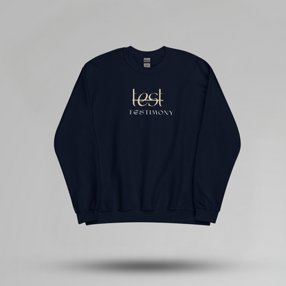 Test-imony Embroidered Crewneck Sweatshirt - Designs by Smiley