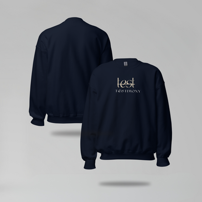 Test-imony Embroidered Crewneck Sweatshirt - Designs by Smiley