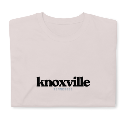 Ice Grey t-shirt with 'knoxville Tennessee' text on a white background