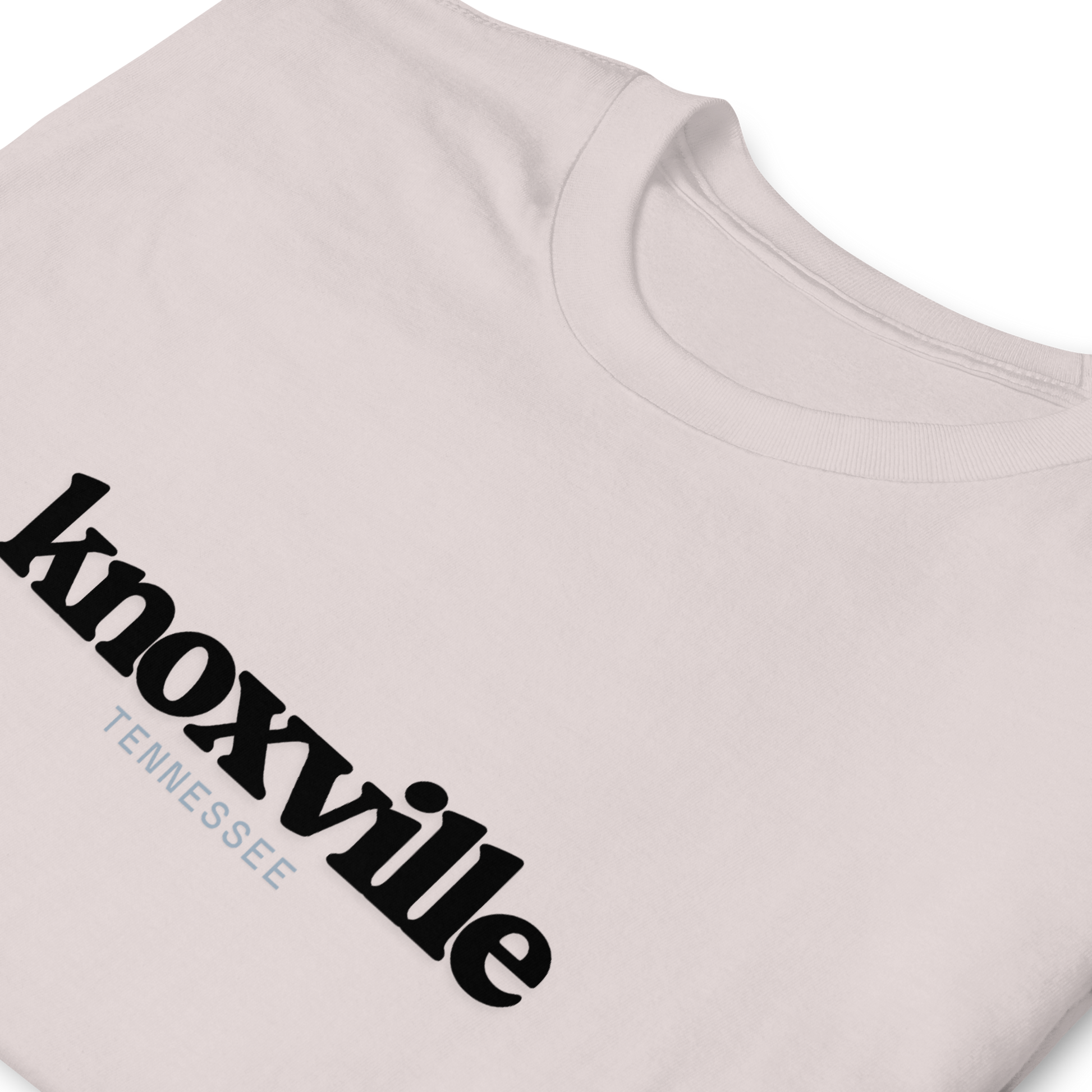 Ice Grey t-shirt with 'Knoxville Tennessee' printed on it.