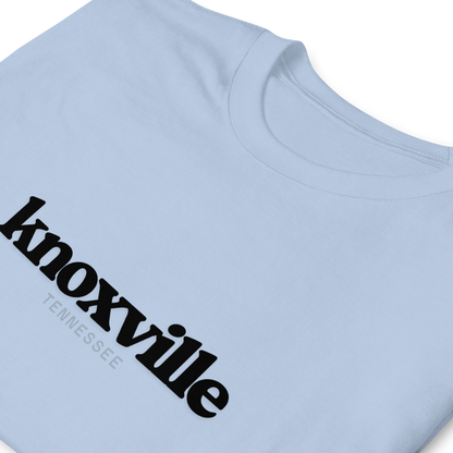 Light blue t-shirt with 'Knoxville Tennessee' printed in black on a white background