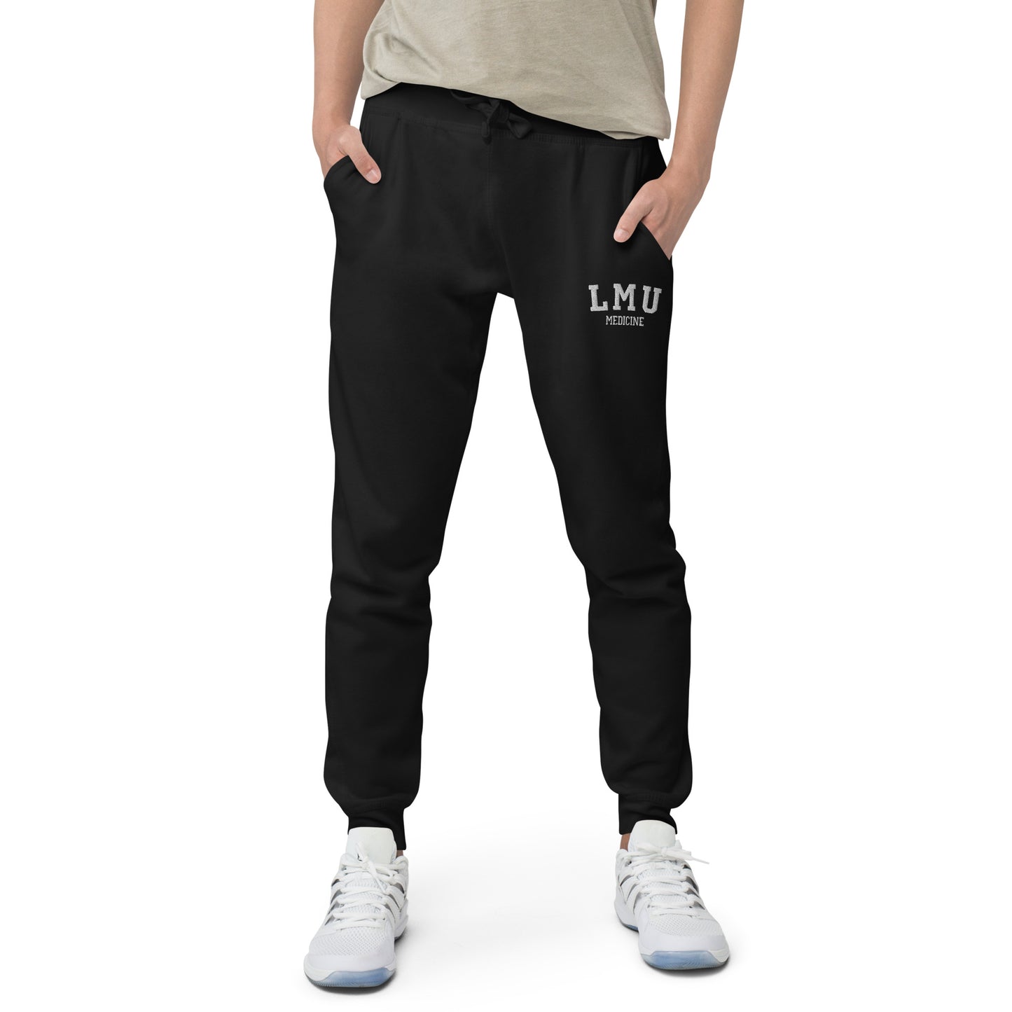 Embroidered School Name Fleece Sweatpants